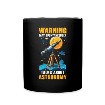 Astronom Astronomie Sternbilder Sterne Weltraum - Tasse einfarbig - Schwarz - Vorne