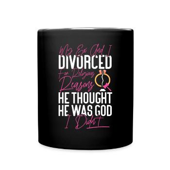 Bonne fête de divorce Mon ex et moi - Mug uni - noir - Devant
