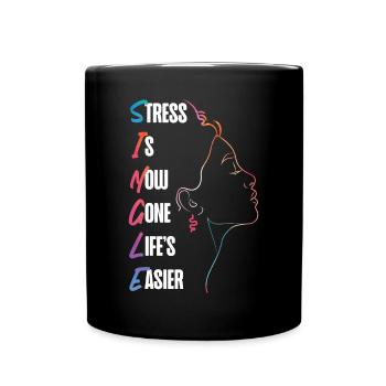 Le stress de la fête de divorce heureuse est maintenant - Mug uni - noir - Devant