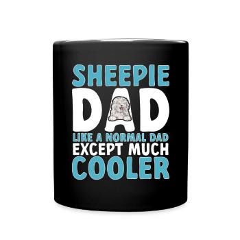 Old English Sheepdog Sheepie Bobtail - Full Colour Mug - black - Front