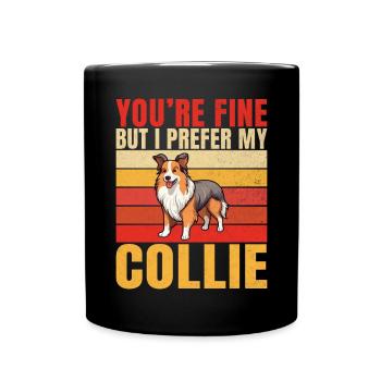 Cadeaux Collie - Mug uni - noir - Devant