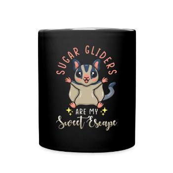 Sugar Glider Saying - Full Colour Mug - black - Front