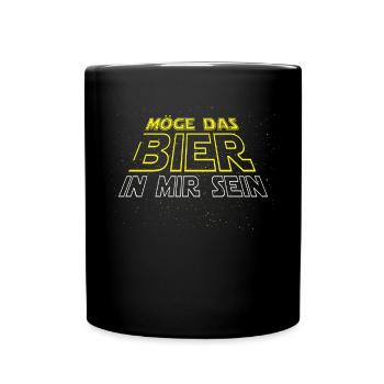 Möge das Bier in mir sein - Tasse einfarbig - Schwarz - Vorne