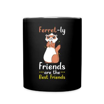 Ferret gift for ferret owners - Full Colour Mug - black - Front
