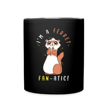Ferret gift for ferret owners - Full Colour Mug - black - Front