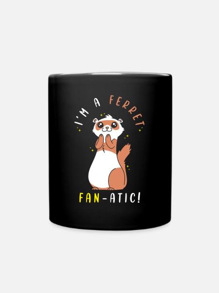Frettchen Geschenk für Frettchen Besitzer - Tasse einfarbig - Schwarz