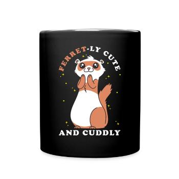 Ferret gift for ferret owners - Full Colour Mug - black - Front