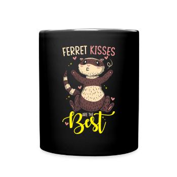 Ferret gift for ferret owners - Full Colour Mug - black - Front