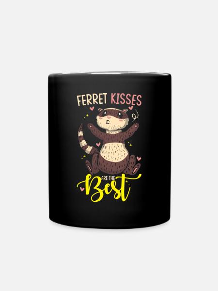 Frettchen Geschenk für Frettchen Besitzer - Tasse einfarbig - Schwarz