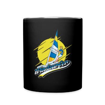 Windsurfers, surfeurs, surfeurs, sports nautiques - Mug uni - noir - Devant