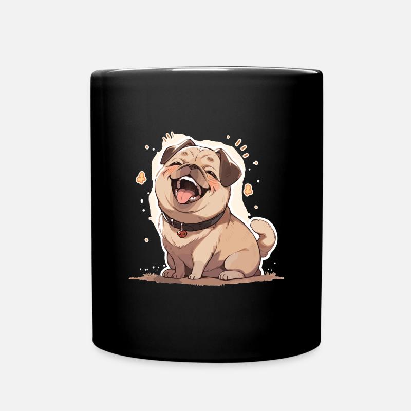 Mops Mops Hund Mops Geschenke Mops Liebhaber - Tasse einfarbig - Schwarz