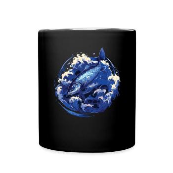 Fish Fish Pike Carp Angler Fish Fishing - Full Colour Mug - black - Front