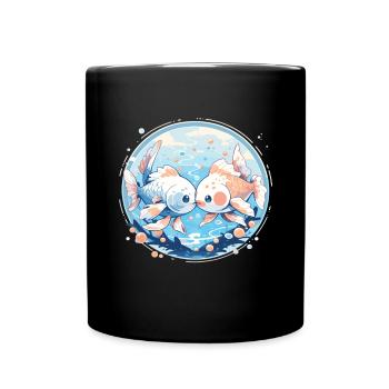 Goldfische - Tasse einfarbig - Schwarz - Vorne