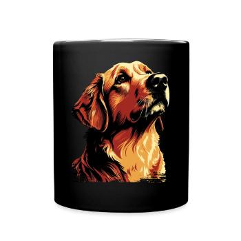 Labrador Dogs Maman et Labfather Papa Golden - Mug uni - noir - Devant