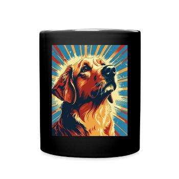 Labrador Dogs Maman et Labfather Papa Golden - Mug uni - noir - Devant