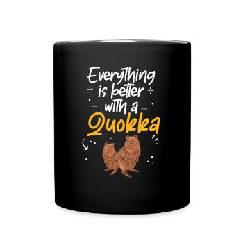 All better with Quokka marsupial Australia - Full Colour Mug - black - Front