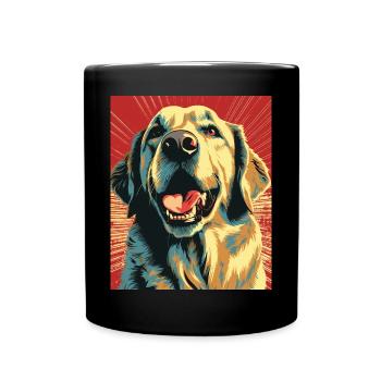 Labrador Dogs Maman et Labfather Papa Golden - Mug uni - noir - Devant