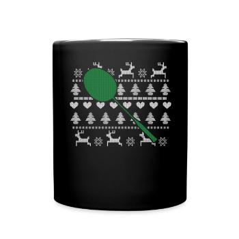 Noël de badminton - Mug uni - noir - Devant