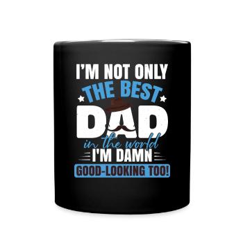 Bester Papa - Tasse einfarbig - Schwarz - Vorne