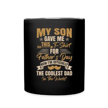 Father's Day Coolest Dad - Full Colour Mug - black - Front