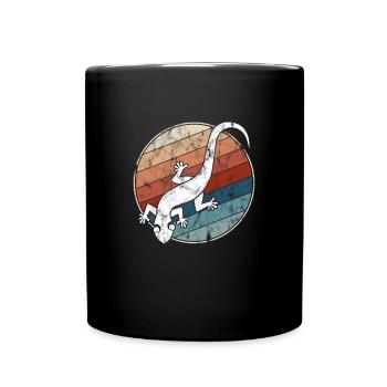lézard rétro - Mug uni - noir - Devant