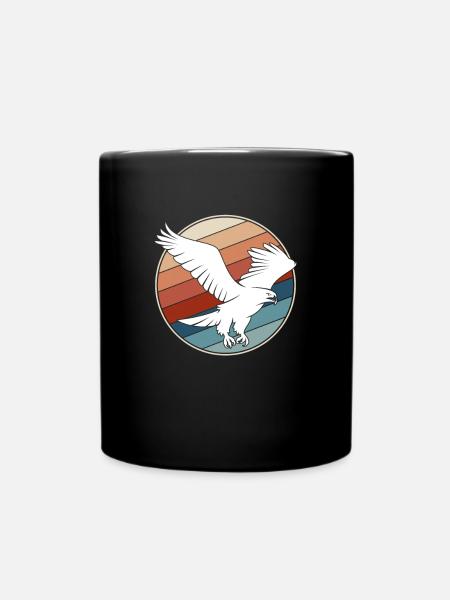 Adler Retro - Tasse einfarbig - Schwarz
