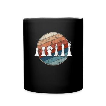 Échecs Rétro - Mug uni - noir - Devant