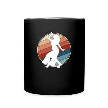 Sängerin Retro - Tasse einfarbig - Schwarz - Vorne