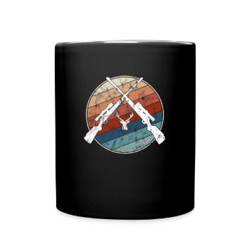 Chasse rétro - Mug uni - noir - Devant