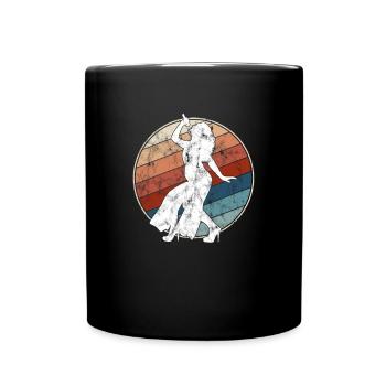 Sängerin Retro - Tasse einfarbig - Schwarz - Vorne