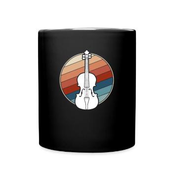Violon Rétro - Mug uni - noir - Devant