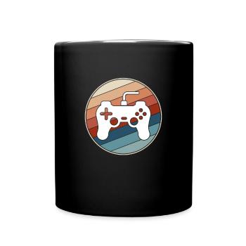 Gaming Retro - Tasse einfarbig - Schwarz - Vorne