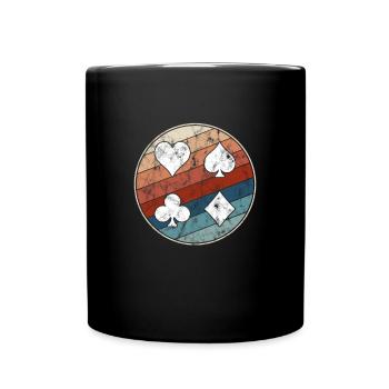 Poker rétro - Mug uni - noir - Devant