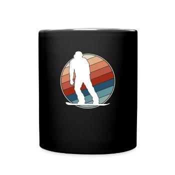 Snowboard Rétro - Mug uni - noir - Devant