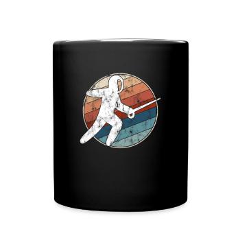 Fechten Retro - Tasse einfarbig - Schwarz - Vorne
