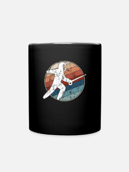 Fechten Retro - Tasse einfarbig - Schwarz