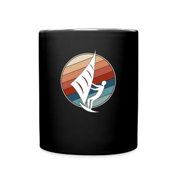 Cerf-volant rétro - Mug uni - noir - Devant