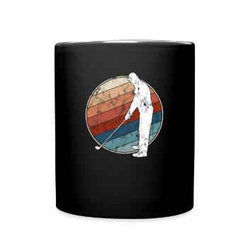 Golf Retro - Tasse einfarbig - Schwarz - Vorne