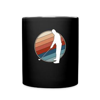 Golf Retro - Tasse einfarbig - Schwarz - Vorne