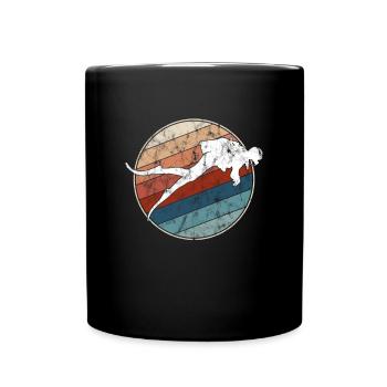 Tauchen Retro - Tasse einfarbig - Schwarz - Vorne