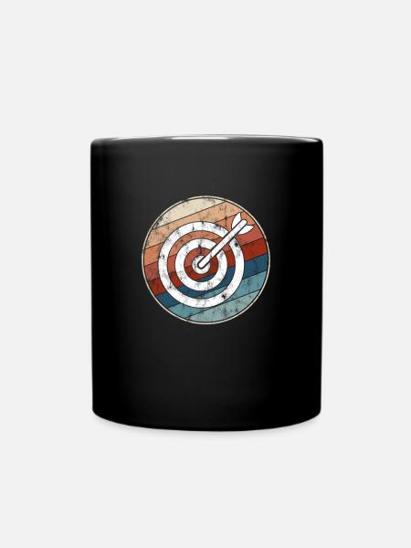 Darts Retro - Tasse einfarbig - Schwarz