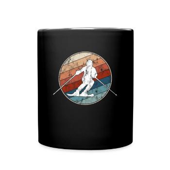 Ski Rétro - Mug uni - noir - Devant