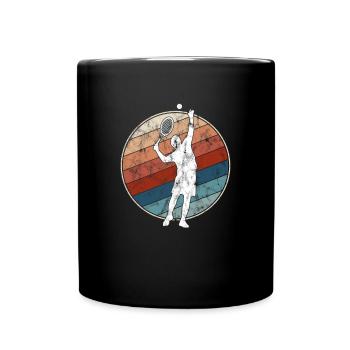Tennis Rétro - Mug uni - noir - Devant