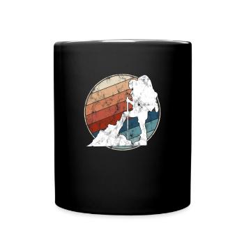 Mountaineering retro - Full Colour Mug - black - Front