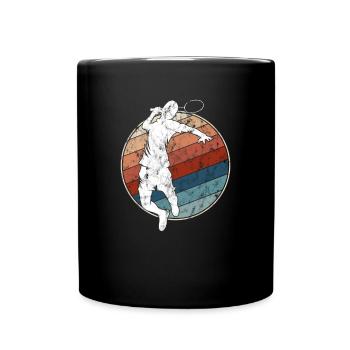Badminton Rétro - Mug uni - noir - Devant
