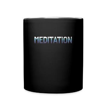 Meditation - Tasse einfarbig - Schwarz - Vorne