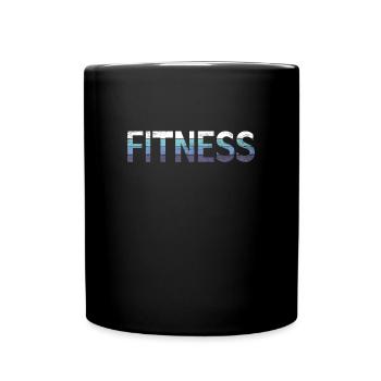 Fitness - Tasse einfarbig - Schwarz - Vorne