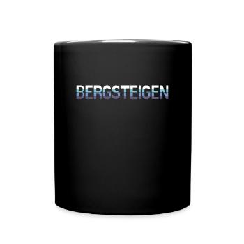 Bergsteigen - Tasse einfarbig - Schwarz - Vorne