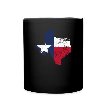 Ich Liebe Den Bundesstaat Texas - Tasse einfarbig - Schwarz - Vorne