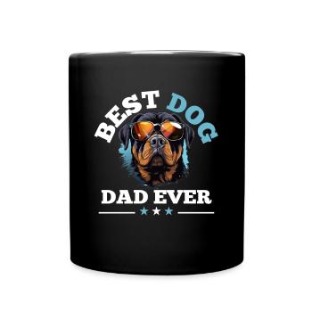 Rottweiler Rottie Dog Breed Pet Best Dog Dad Ever - Full Colour Mug - black - Front